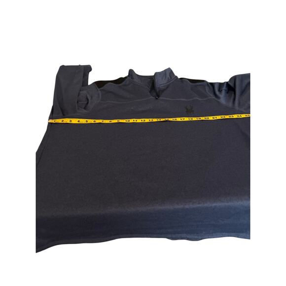 SPYDER ACTIVE MENS 3/4 ZIP LONG SLEEVE PULLOVER JACKET LIGHTWEIGHT NAVY - Picture 6 of 8